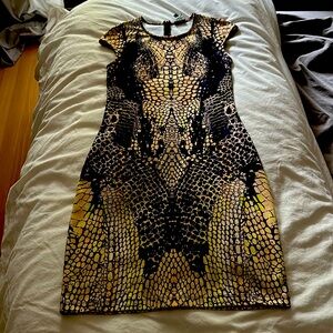 McQ Alexander McQueen crocodile print dress